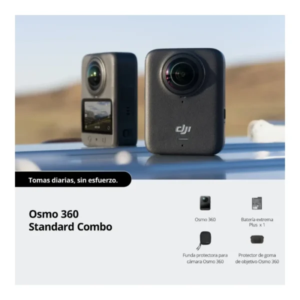 DJI Osmo 360 Standard Combo — Cámara de acción avanzada de 360° diseñada para captura inmersiva y profesional - Imagen 3