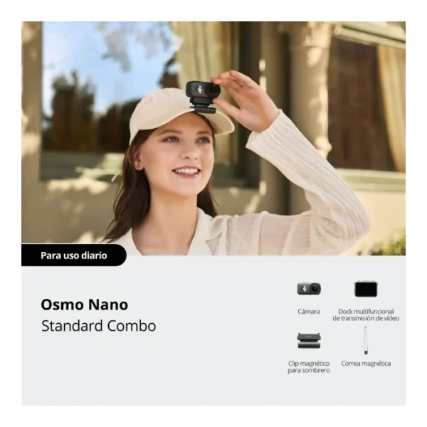 DJI Osmo Nano (64GB) — Cámara de acción y vlogging ultracompacta, Standard Combo - Imagen 3