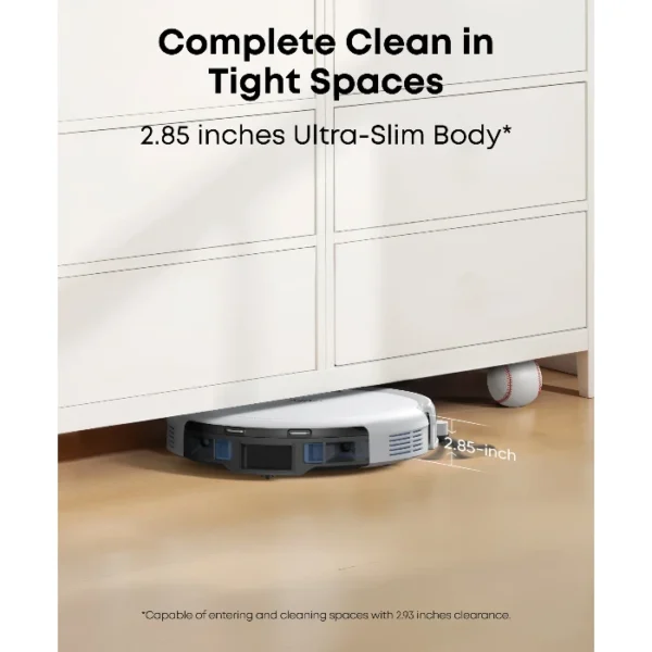 Eufy Robot Vacuum C10 White — Robot aspirador con estación de autovaciado, blanco - Imagen 5