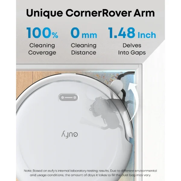 Eufy Robot Vacuum C10 White — Robot aspirador con estación de autovaciado, blanco - Imagen 3