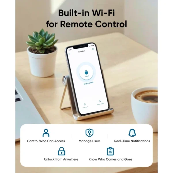 Eufy Smart Lock C33 Satin Nickel — Cerradura inteligente de manija | Níquel - Imagen 4