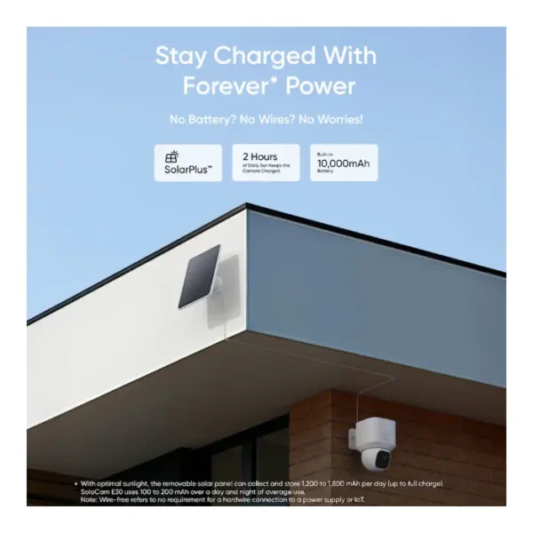 Eufy SoloCam E30 — Cámara de seguridad para exteriores, resolución 2K - Imagen 3