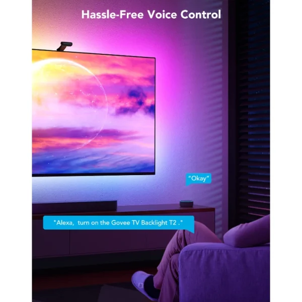 Govee Envisual TV Backlight T2 —  Para televisores de 55 a 65 pulgadas, con dual cámara | H605C111-OF-LA - Imagen 8