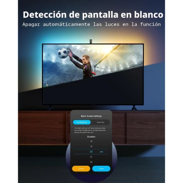 Govee TV Backlight 3 Lite —  Para televisores de 55 a 65 pulgadas, con cámara | H60991D1 - Imagen 6