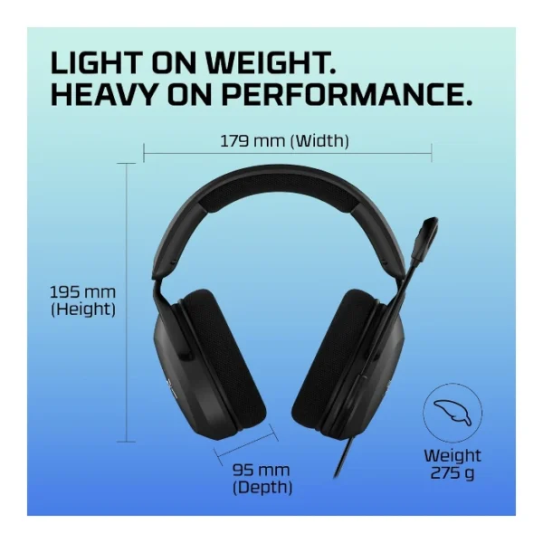 HyperX Cloud Stinger 2 Core — Audífonos con cable, micrófono, DTS Headphone, multiplataforma, negro | 683L9AA - Imagen 3