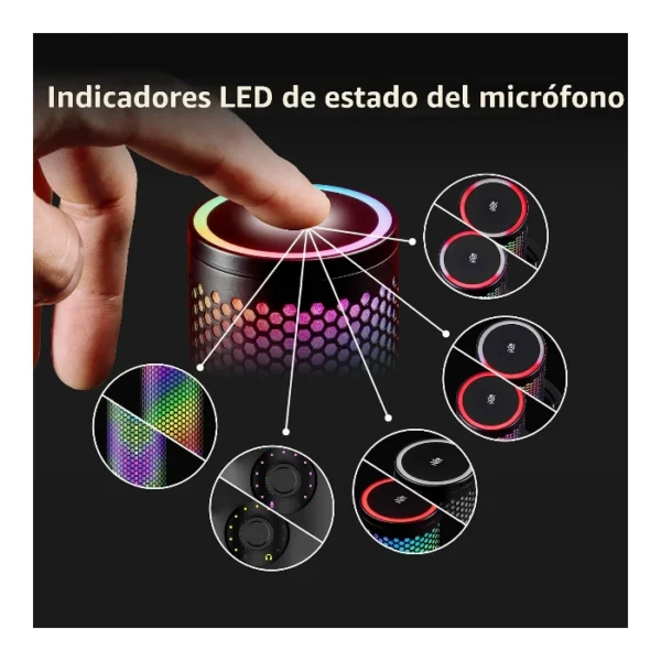 HyperX QuadCast 2 S — Micrófono USB, iluminación RGB, para transmisión y podcasting, soporte de choque removible, negro - Imagen 7