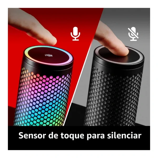 HyperX QuadCast 2 S — Micrófono USB, iluminación RGB, para transmisión y podcasting, soporte de choque removible, negro - Imagen 4