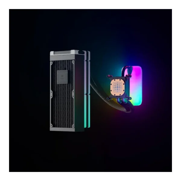 HYTE THICC Q60 — Enfriador Líquido AiO 240mm, Pantalla IPS 5", Daisy-chain, socket AM4, AM5, LGA 1700, LGA 1851, Blanco/Negro | FAN-HYTE-Q60-BW - Imagen 4