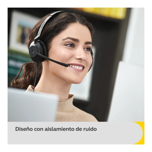 Jabra Evolve2 30 SE UC Stereo — Audífonos alámbricos, Cancelación de Ruido, conector híbrido USB-C / USB-A - Imagen 3