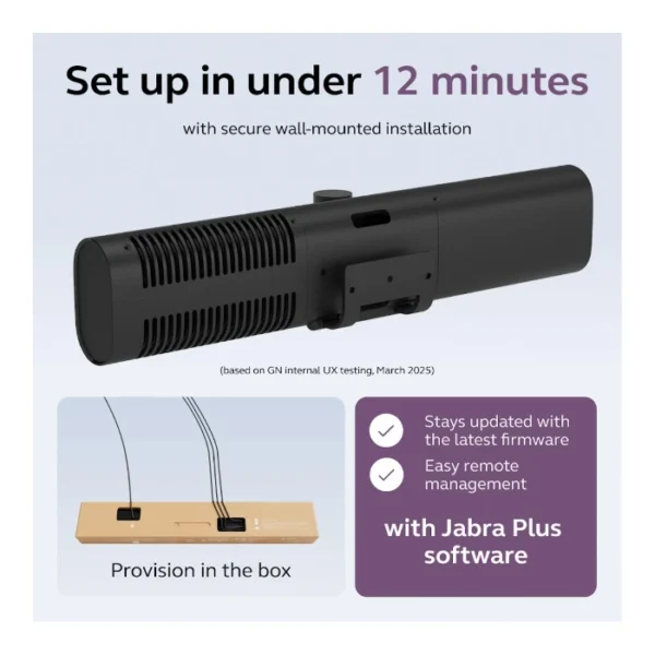 Jabra PanaCast 40 VBS — Sistema de videoconferencia todo en uno basado en Android | Con pantalla táctil IP de 10.1" | Para salas pequeñas - Imagen 3