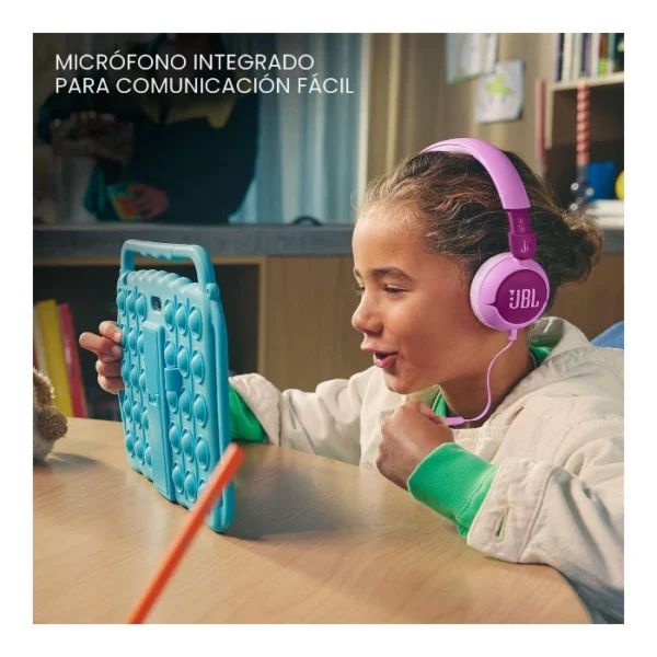 JBL Junior 320 Purple — Audífonos con cable para niños, 3.5mm Jack, límite de volumen seguro, morado - Imagen 5