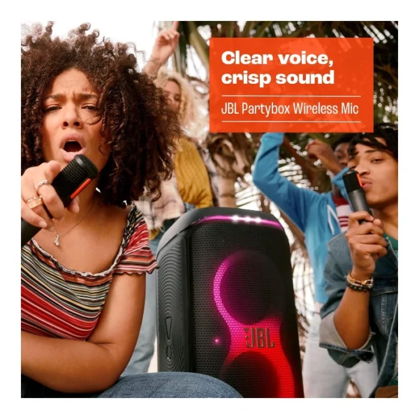 JBL PartyBox Wireless Mic —  Sistema de dos micrófonos inalámbricos y un receptor de 6.5mm, para emparejarse con bocina de la línea JBL PartyBox - Imagen 5