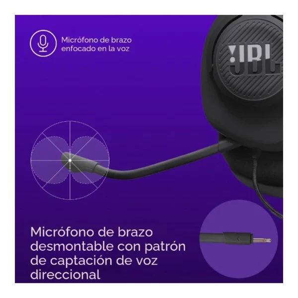 JBL Quantum 100M2 — Auriculares alámbricos, multiplataforma, 3.5mm - Negro - Imagen 5