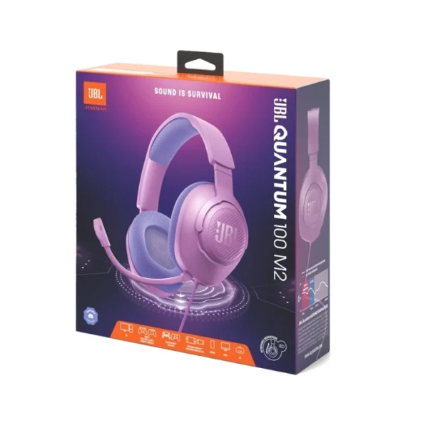 JBL Quantum 100M2 — Auriculares alámbricos | multiplataforma | 3.5mm - Morado - Imagen 2