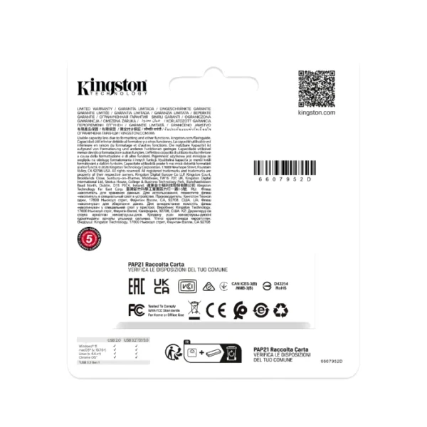 Kingston DataTraveler Exodia S 512GB — Memoria USB | USB-A | USB 3.2 Gen 1 | Amarillo - Imagen 4