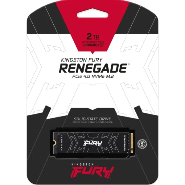 Kingston Fury Renegade 2TB Difusor de calor de grafeno — SSD NVMe M.2 | PCIe 4.0 | hasta 7,300MB/s - Imagen 2