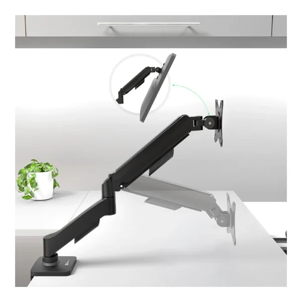 KlipXtreme KMM-401 — Brazo articulado con mecanismo de resorte de gas, para monitores de 17" a 32" - Imagen 4