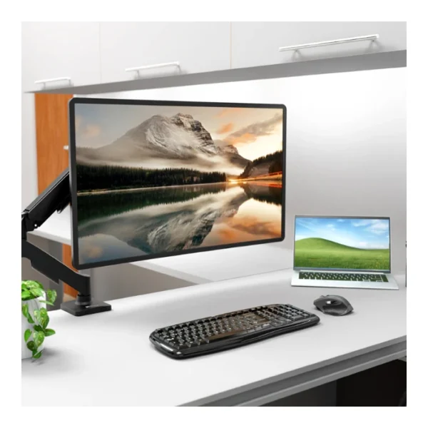 KlipXtreme KMM-401 — Brazo articulado con mecanismo de resorte de gas, para monitores de 17" a 32" - Imagen 5
