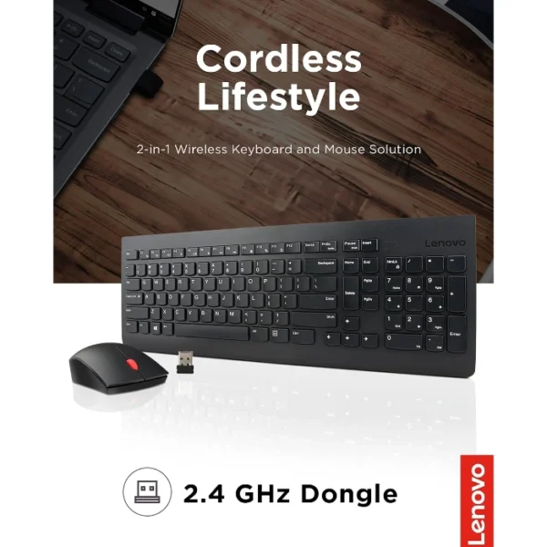 Lenovo 510 — Combo de Teclado y Mouse, Inalámbrico, Español, Negro - Imagen 2