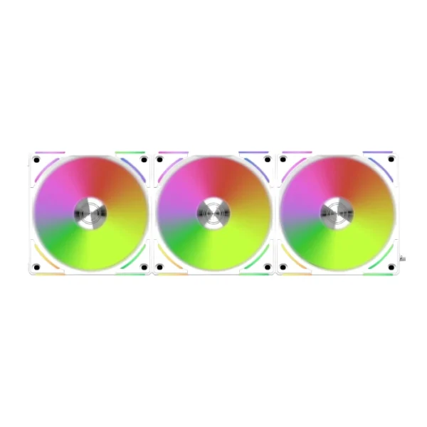 Lian Li UNI Fan AL120 V2 ARGB White — Kit 3 Fans 120mm, blanco | G99.12ALV23W.00 - Imagen 2