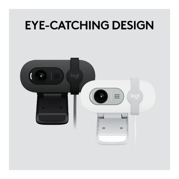 Logitech Brio 100 Webcam, Full HD, micrófono integrado, tapa de privacidad - Blanco - Imagen 7