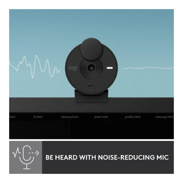 Logitech Brio 300 Webcam Full HD, 2MP, conexión USB-C - Negro - Imagen 3