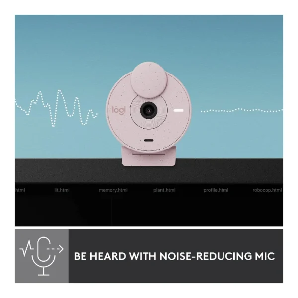 Logitech Brio 300 Webcam Full HD, 2MP, conexión USB-C- Rosa - Imagen 3
