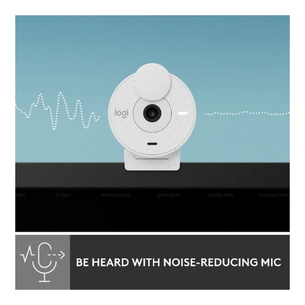 Logitech Brio 300 Webcam Full HD, 2MP, conexión USB-C - Blanco - Imagen 3