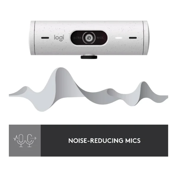 Logitech Brio 500 — Webcam, 4MP, Full HD, conexión USB-C - Blanco - Imagen 4
