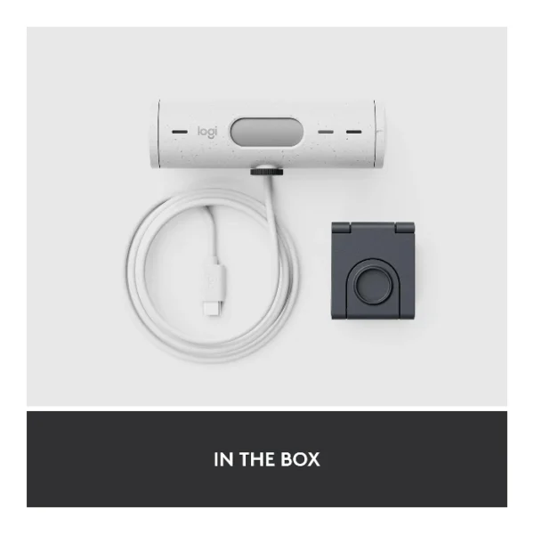Logitech Brio 500 — Webcam, 4MP, Full HD, conexión USB-C - Blanco - Imagen 2