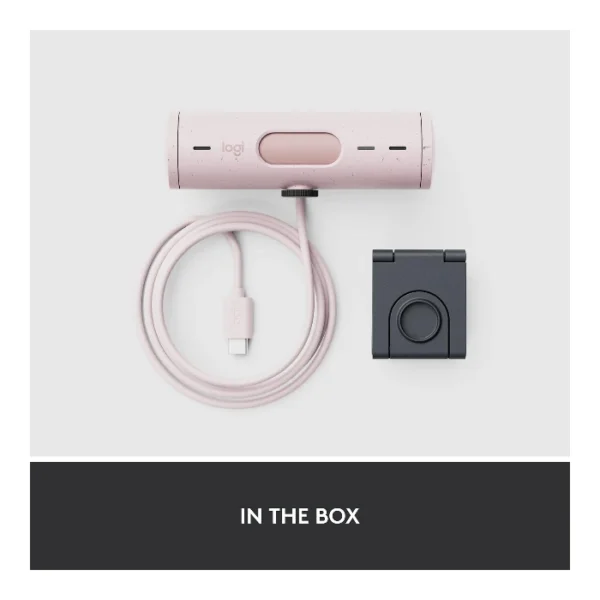 Logitech Brio 500 — Webcam, 4MP, Full HD, conexión USB-C - Rosa - Imagen 2