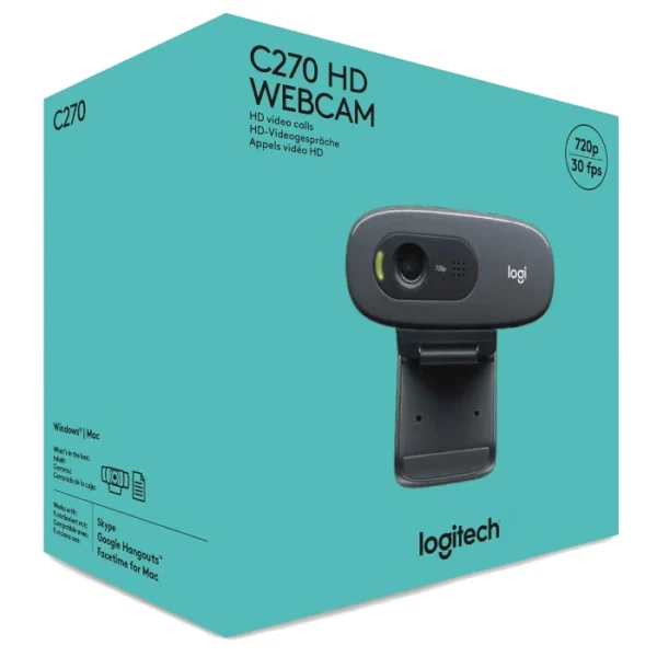 Logitech C270 Webcam HD 720p - Gris oscuro - Imagen 5
