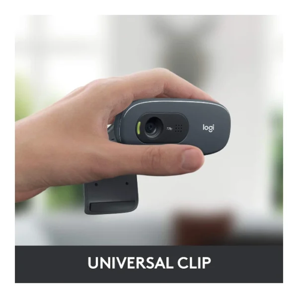 Logitech C270 Webcam HD 720p - Gris oscuro - Imagen 6