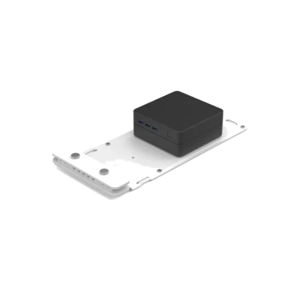 Logitech Compute Mount — Soporte de montaje con retención de cables para Logitech RoomMate y otros dispositivos informáticos de videoconferencia - Blanco - Imagen 2