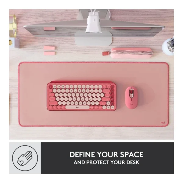 Logitech Desk Mat Studio Series — Mouse pad 30 x 70 cm - Rosa - Imagen 2