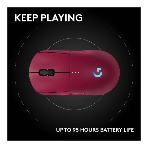 Logitech G PRO 2 LIGHTSPEED — Mouse inalámbrico, 32K DPI, HERO 2 - Magenta - Imagen 9