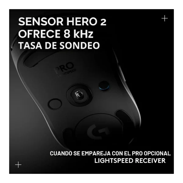 Logitech G PRO 2 LIGHTSPEED — Mouse inalámbrico, 32K DPI, HERO 2 - Blanco - Imagen 8