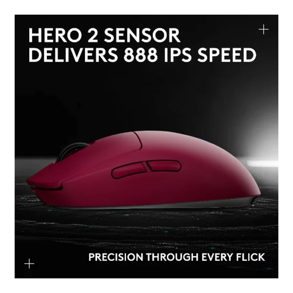 Logitech G PRO 2 LIGHTSPEED — Mouse inalámbrico, 32K DPI, HERO 2 - Magenta - Imagen 7