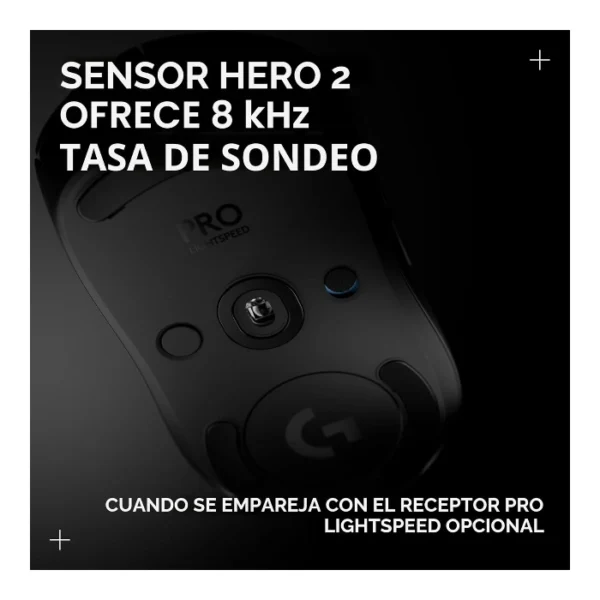 Logitech G PRO 2 LIGHTSPEED — Mouse inalámbrico, 32K DPI, HERO 2 - Negro - Imagen 5