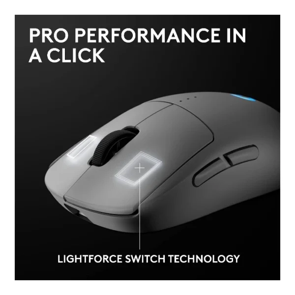Logitech G PRO 2 LIGHTSPEED — Mouse inalámbrico, 32K DPI, HERO 2 - Blanco - Imagen 2