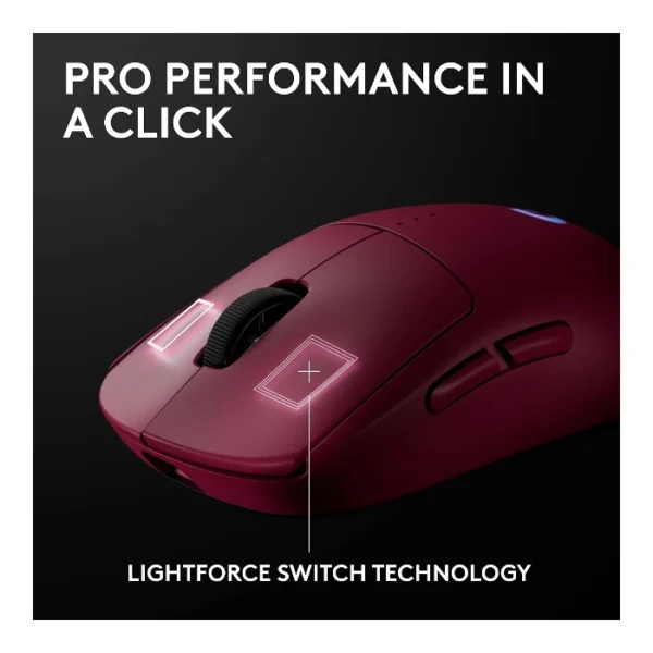 Logitech G PRO 2 LIGHTSPEED — Mouse inalámbrico, 32K DPI, HERO 2 - Magenta - Imagen 5