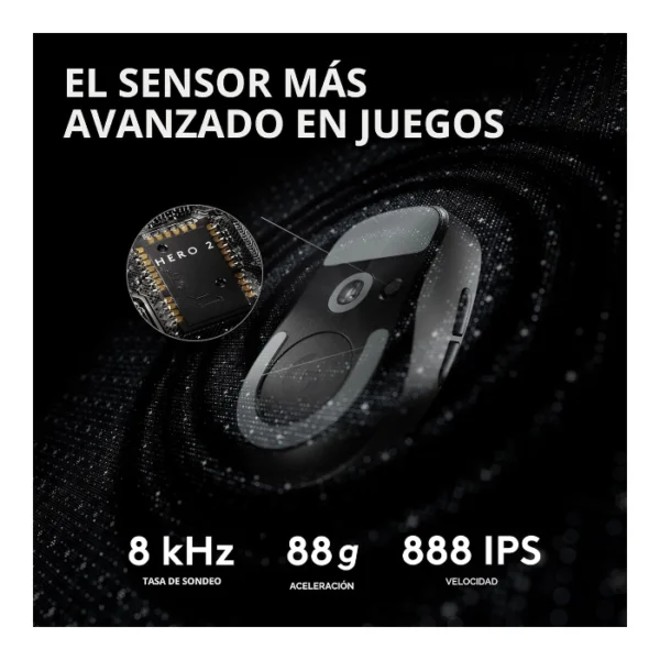 Logitech G PRO X SUPERLIGHT 2 — Mouse LIGHTSPEED, HERO 2 Sensor, 32K DPI - Imagen 6