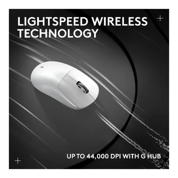 Logitech G PRO X SUPERLIGHT 2 White — Mouse LIGHTSPEED, HERO 2 Sensor, 32K DPI - Imagen 4