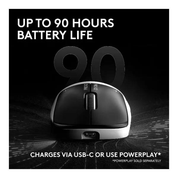 Logitech G PRO X2 SUPERSTRIKE Mouse inalámbrico, HERO 2, customizable click haptics - Blanco - Imagen 2