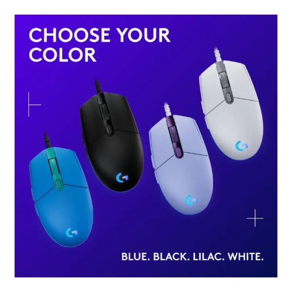 Logitech G203 RGB — Mouse Gaming con cable, LIGHTSYNC - Negro - Imagen 5