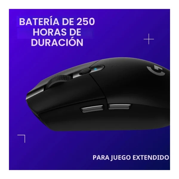 Logitech G305 — Mouse inalámbrico, LIGHTSPEED, HERO 12, 6 botones - Negro - Imagen 5