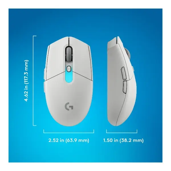 Logitech G305 X SUPERLIGHT Mouse inalámbrico 2.4 GHz/Bluetooth/USB-C, 59g, 44K DPI - Blanco - Imagen 11