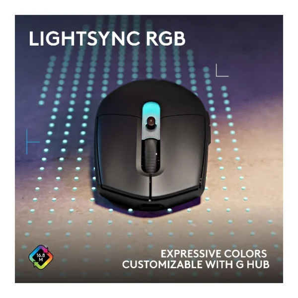 Logitech G305 X SUPERLIGHT Mouse inalámbrico 2.4 GHz/Bluetooth/USB-C, 59g, 44K DPI - Negro - Imagen 6