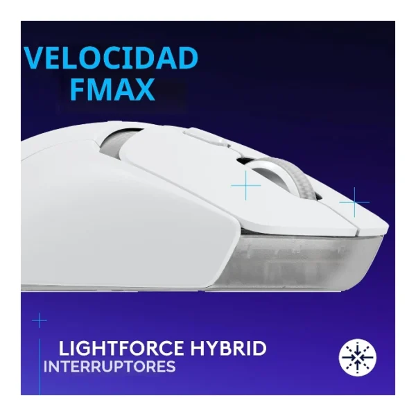Logitech G502 X LIGHTSPEED White — Mouse inalámbrico, Sensor HERO 25K, Interruptores LIGHTFORCE, Blanco - Imagen 7