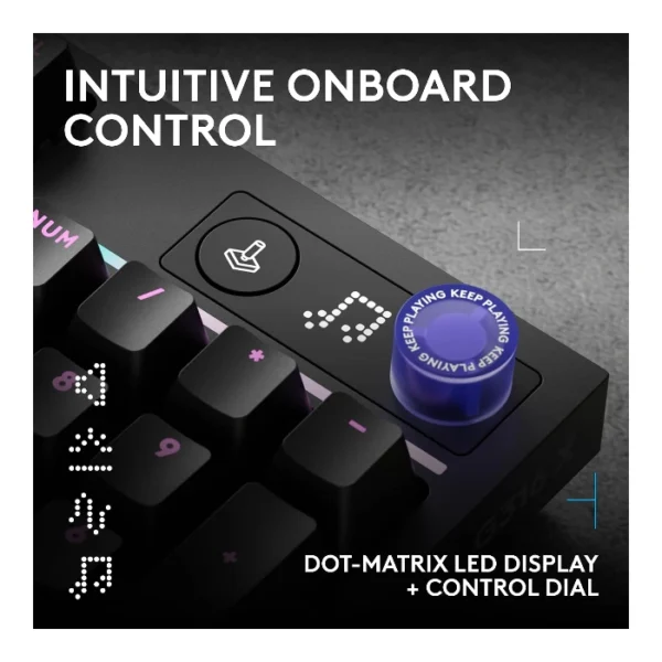 Logitech G316 X 98% — Teclado mecánico, alámbrico, hot-swappable, GL Tactile, inglés, negro - Imagen 4